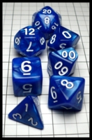 Dice : Dice - Dice Sets - QMay Blue Swirl with White Numerals - Amazon 2023